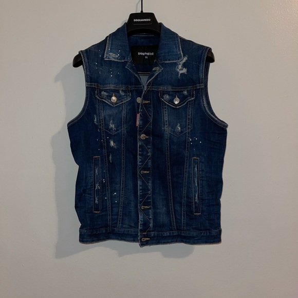 Dsquared2 men denim vest . Size 50IT